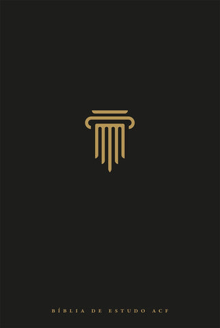 Bíblia de Estudo ACF, Couro legítimo preto, Leitura Perfeita, Premier Collection | Com comentários da King James Study Bible