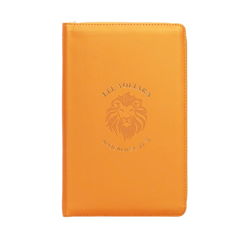 Bíblia NVI com zíper: Ele voltará, courosoft laranja com toque emborrachado, Leitura Perfeita: Nova Versão Internacional: original (9786556897783)