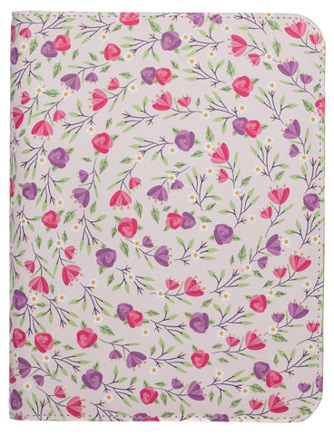 Meu plano perfeito: Florescer, planner anual não datado para adolescentes com capa sobrecapa de zíper em couro-soft, capa Romântica com flores | Planner 2025
