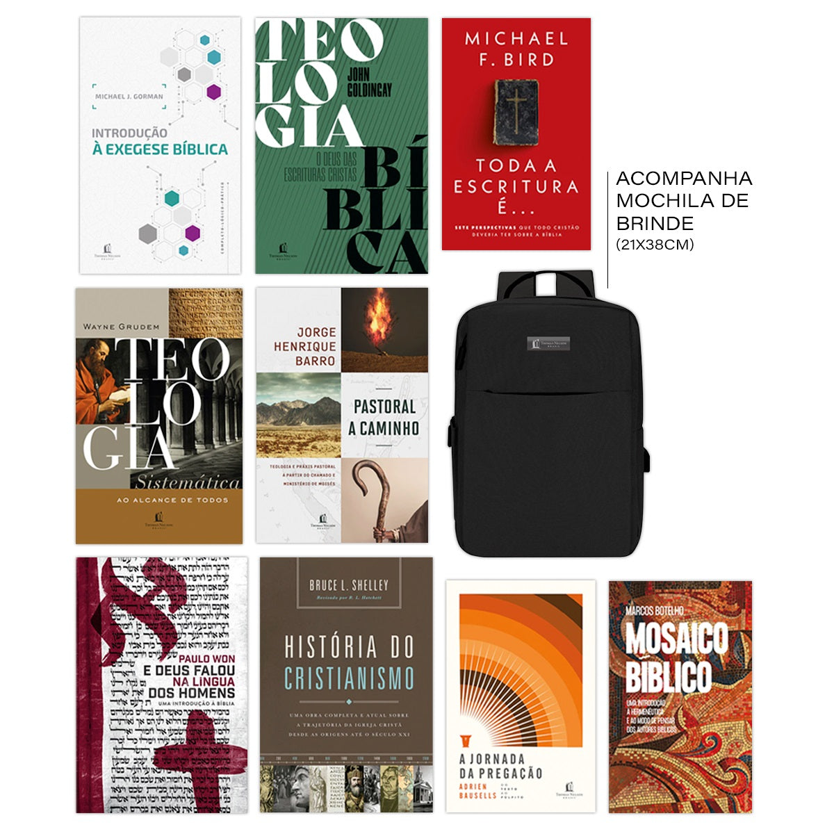Minha Biblioteca Teológica + Mochila Thomas Nelson | Edição