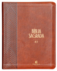 Bíblia ACF com espaço para anotações, Couro-soft marrom, Leitura Perfeita
