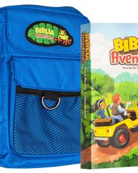 Bíblia Aventura para crianças, NVI, edição especial com bolsa azul, Leitura Perfeita