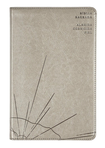Bíblia Sagrada Slim ACF, Luxo, Couro-Soft, cinza