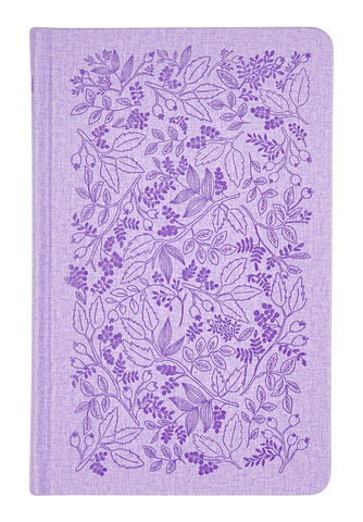 Bíblia Sagrada Slim ACF, Luxo, Couro-Soft sobre capa dura, lavanda, jardim