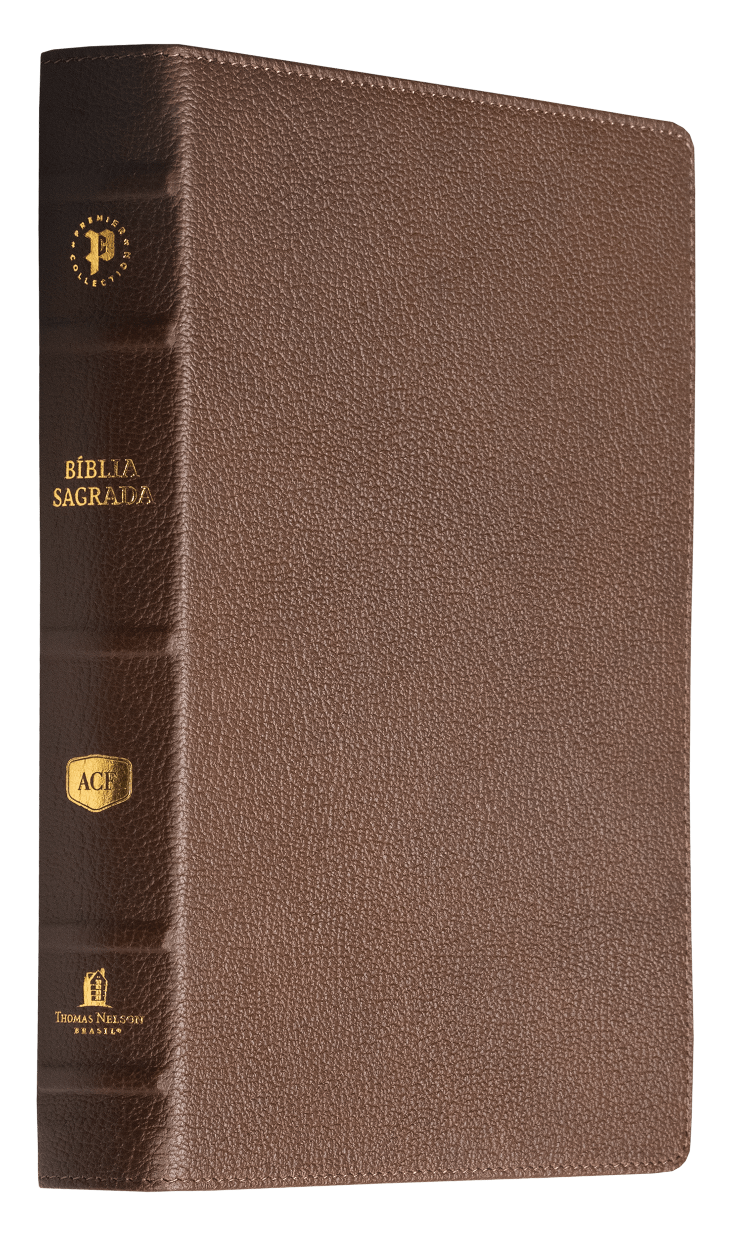 Bíblia ACF, Letra grande, Couro legítimo marrom, Leitura Perfeita