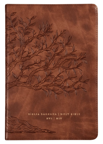 Bíblia Bilíngue NVI/NIV, Português/Inglês, Couro-soft, Caramelo, Leitura Perfeita