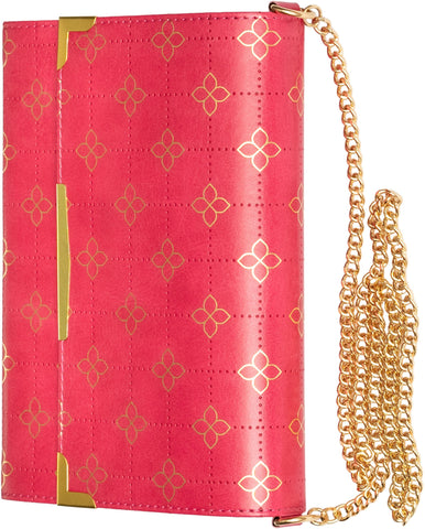 Bíblia Pocket NVI, Capa luxo carteira rosa com corrente, Leitura Perfeita: original (9786552173416)