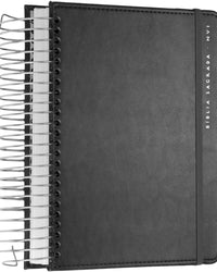 Bíblia NVI com Espaço para Anotações central, Capa dura cinza com elástico, Espiral, Leitura Perfeita