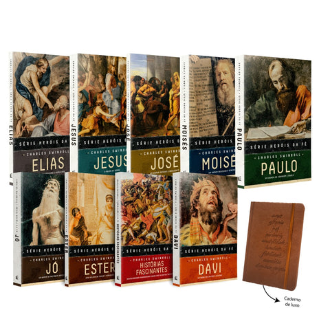Coleção Heróis da fé + Caderno de luxo