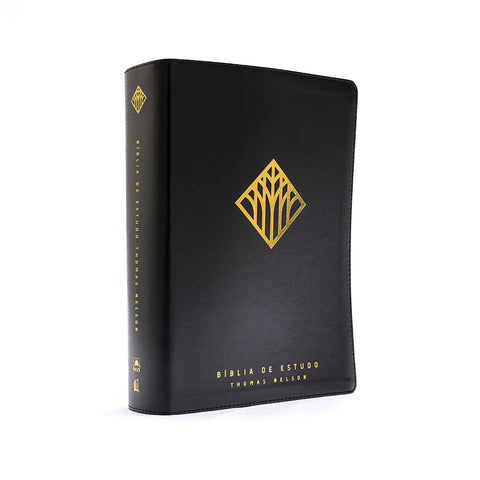 Bíblia de estudo Thomas Nelson, NVI, Couro-soft preto, Leitura Perfeita | Bíblia com mais de 50 mil recursos: original by D A Carson (9786556892955)