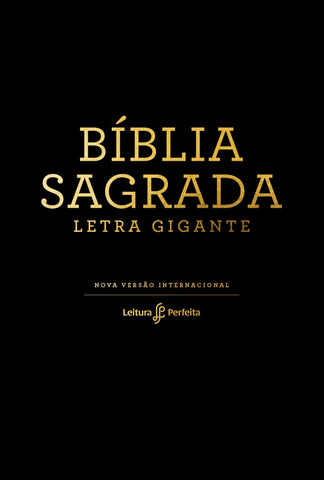 Bíblia Sagrada, NVI, letra gigante, couro soft preto, Leitura Perfeita