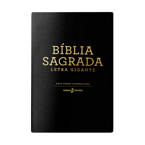 Bíblia NVI, Couro Soft, Preto, Letra Gigante, Leitura Perfeita