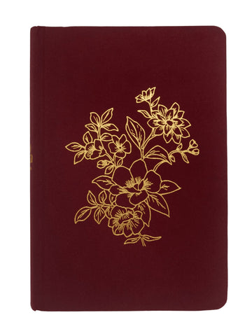 Bíblia NVI Bible Journaling com Espaço para Anotações, Tecido vinho sobre capa dura, Leitura Perfeita, Falei com Amor: original (9786556896458)
