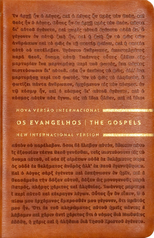 Os Evangelhos, Edição Bilíngue, Português / Inglês, NVI / NIV, com palavras de Jesus em azul, Capa flexível