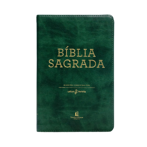 Bíblia Sagrada courosoft verde, Leitura Perfeita: Almeida Corrigida Fiel