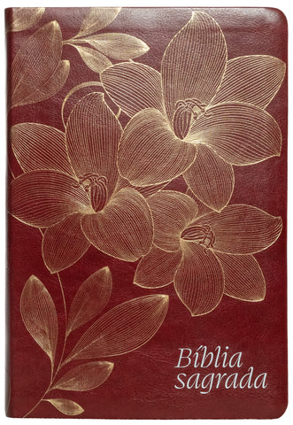 Bíblia NVI, Letra Gigante, Couro-soft vinho, Leitura Perfeita