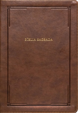 Bíblia NVI Slim, Letra Grande, Capa luxo marrom, Barroca: original (9786556898773)