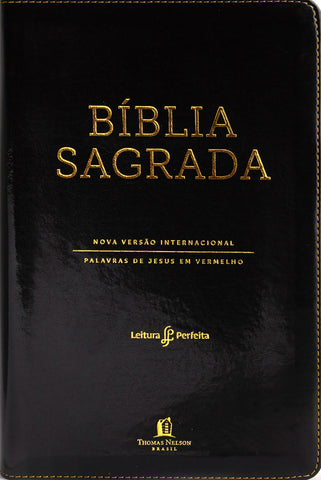 Bíblia NVI, Couro-soft, Preto, Letras Vermelhas, Índice de Dedo, Leitura Perfeita: original (9788571670105)