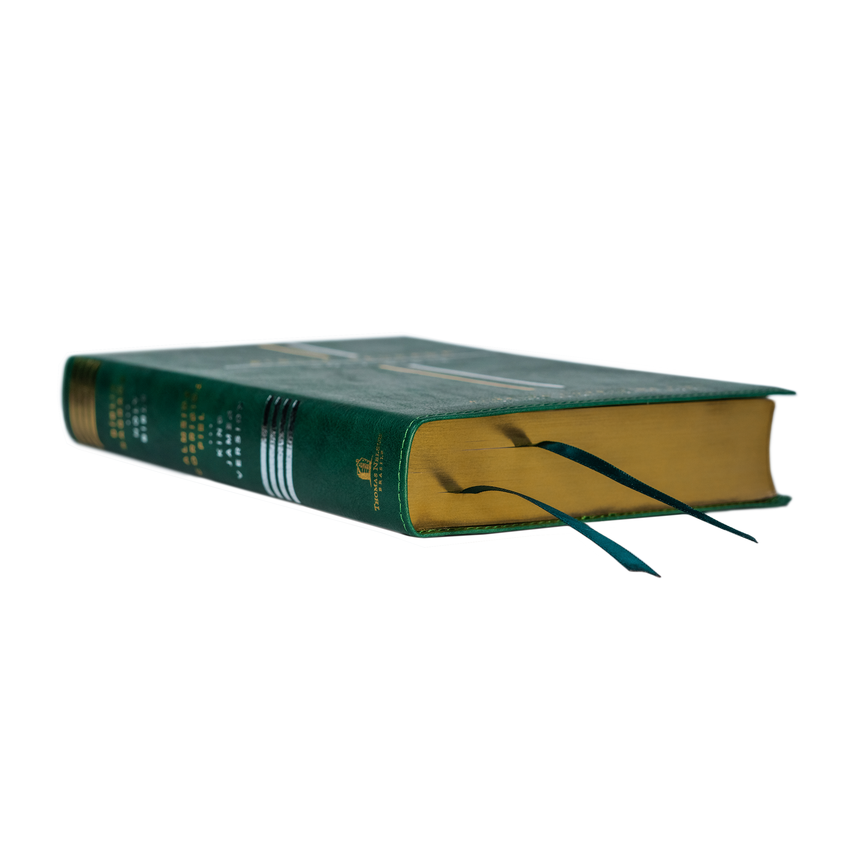 Bíblia Bilíngue ACF/KJV, Português/Inglês, Capa luxo verde
